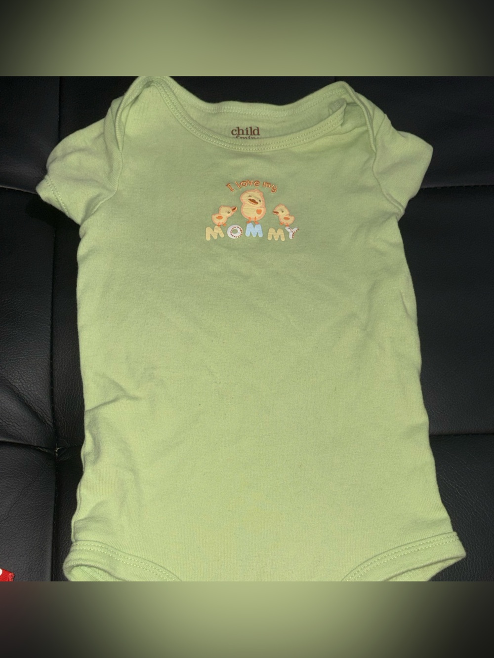 child of mine Light Green "I Love My Mommy" Baby Bodysuit 9-12ms